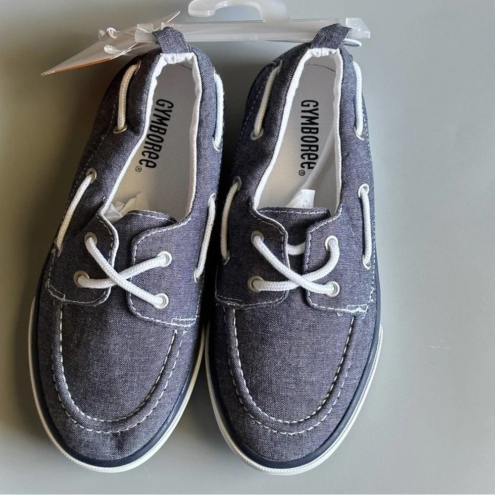 Gymboree Little Boys Size 13 Chambray Canvas Shoes Tennis Flat Sneakers